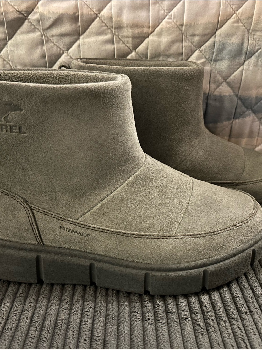 Sorel Women’s Waterproof Suede Ankle Boot in Gray
